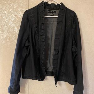 Black denim jacket by Christiana Zinn size 3x